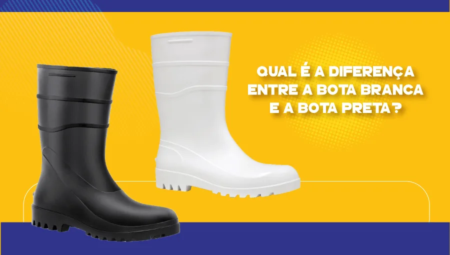 Qual é a diferença entre a bota branca e a bota preta?
