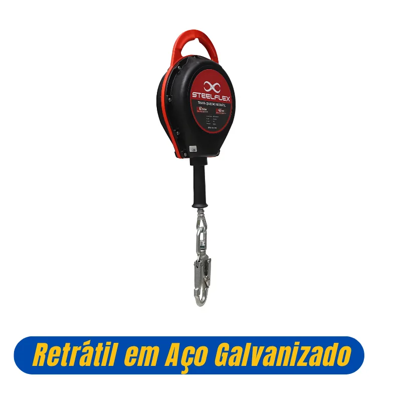 Trava Quedas Retrátil Cabo de Aço Galvanizado