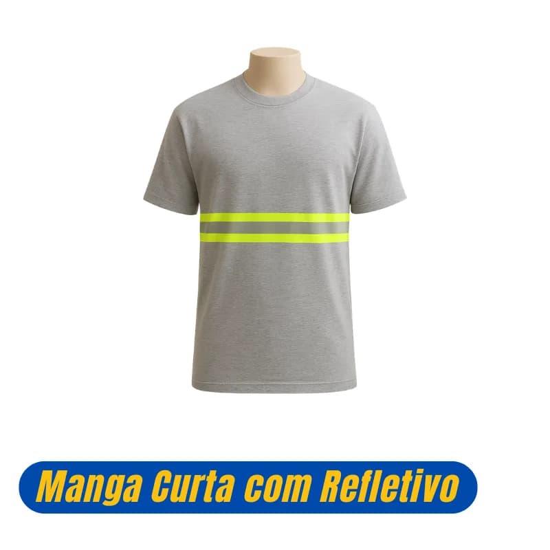 Camiseta Manga Curta com Refletivo